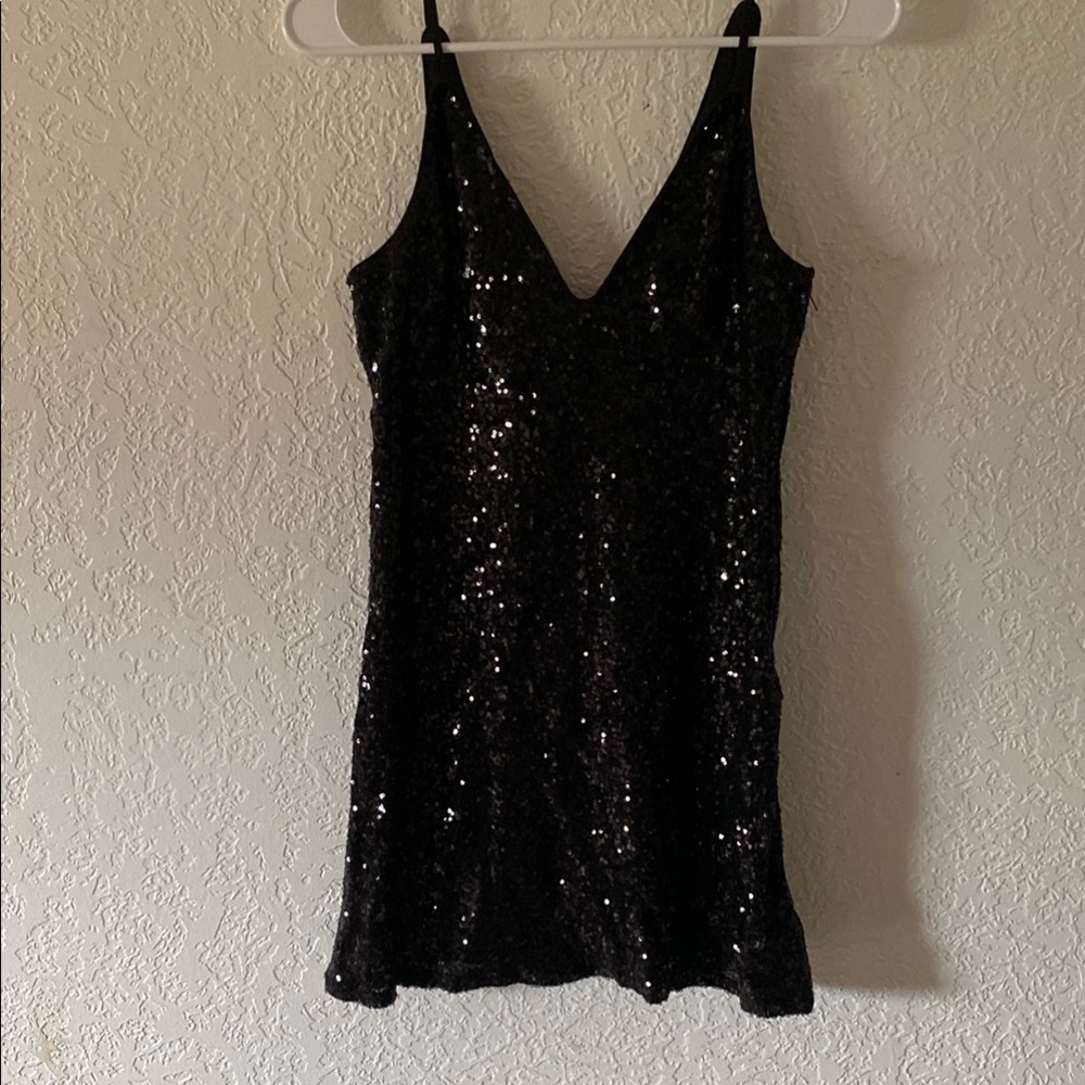 Speechless Black Sequin Mini Dress